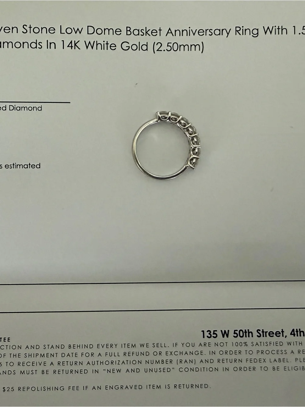 7 stone diamond band (lab diamonds)
